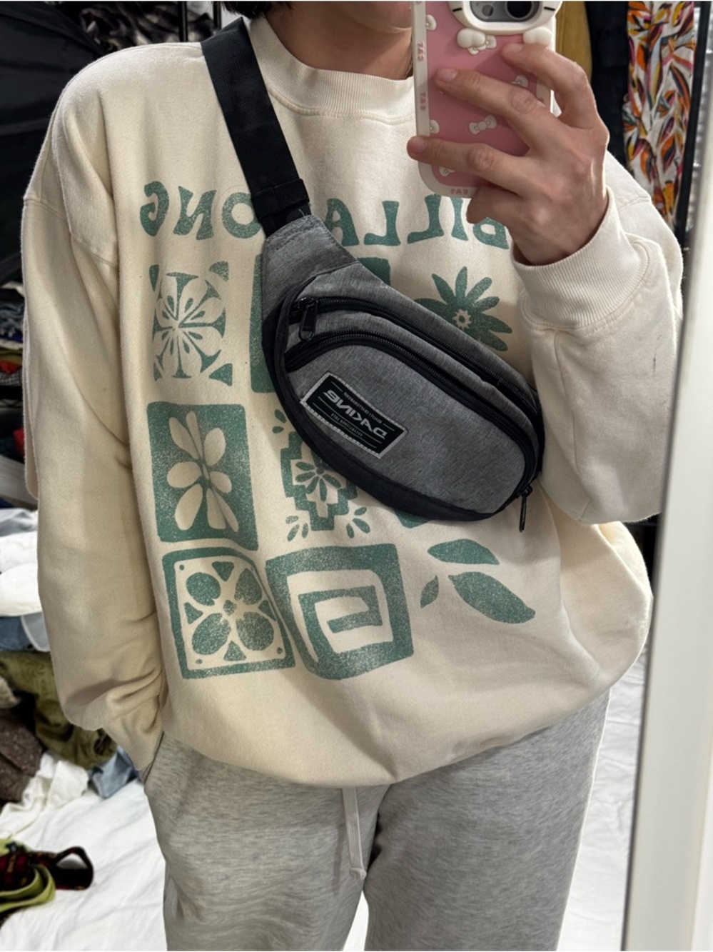 Dakine Gray Crossbody Fanny Pack - Compact Men’s Bag (unisex)